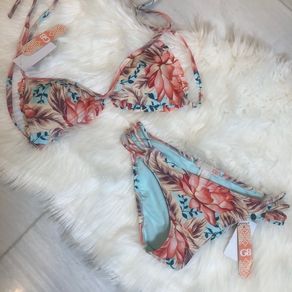 Gianni Bini Other - Gianni Bini Coral Floral Bikini